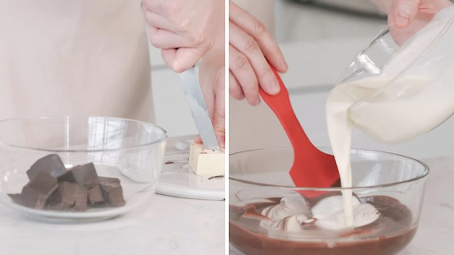 bánh socola phong cách rustic