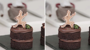 bánh socola phong cách rustic