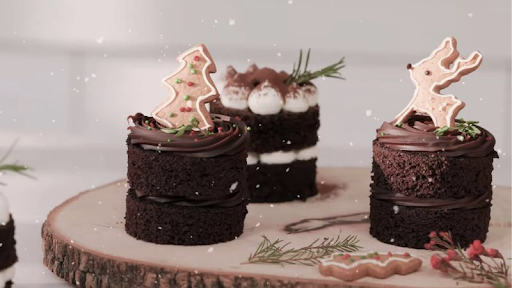 bánh socola phong cách rustic