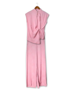 Bộ lụa kiểu màu hồng