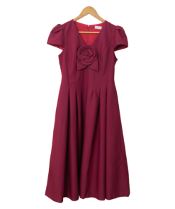 Đầm đỏ kết hoa trước ngực - Thời trang HUMI Mart 3