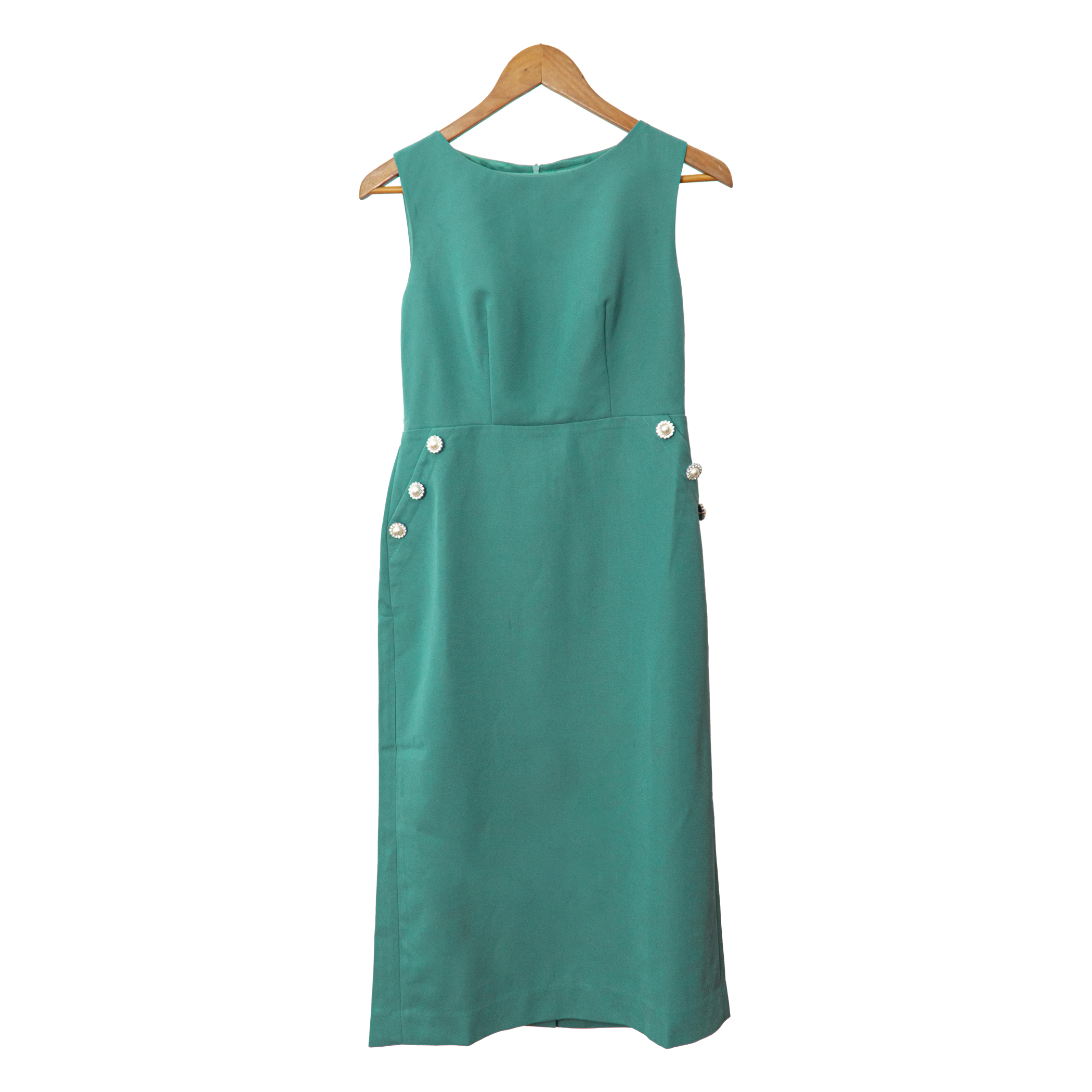 Váy xanh ngọc đính ngọc trai - Thời trang HUMI Mart